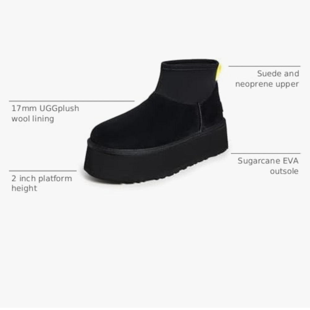 UGG Platform Classic Mini Boot in Black
